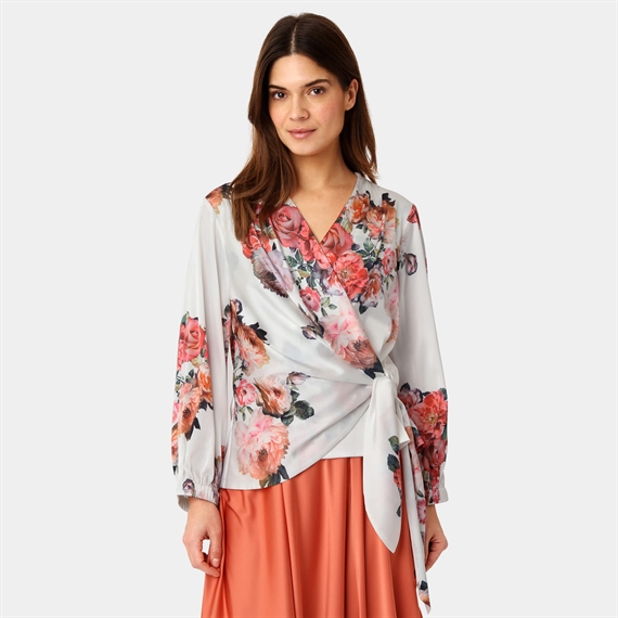 Karmamia Elena Bluse, Fiori Blanc